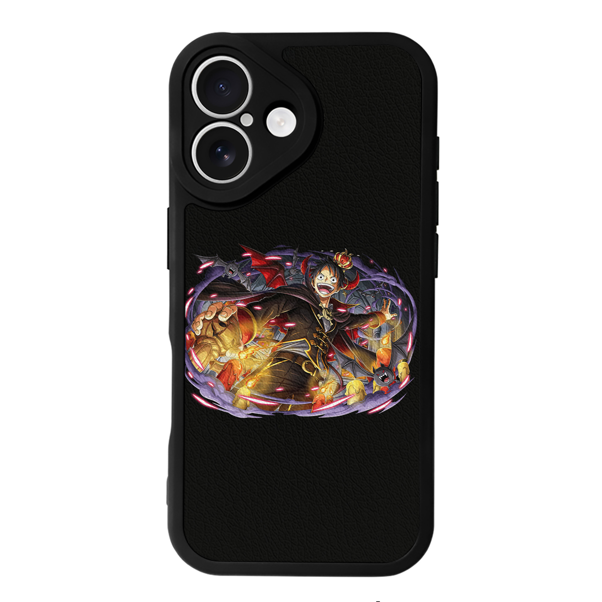 （画像用） ワンピース モンキー・D・ルフィ ONE PIECE Monkey D. Luffy 【iPhone 16シリーズ対応】シリコンスマホケース（レザー調） 材質：シリコン